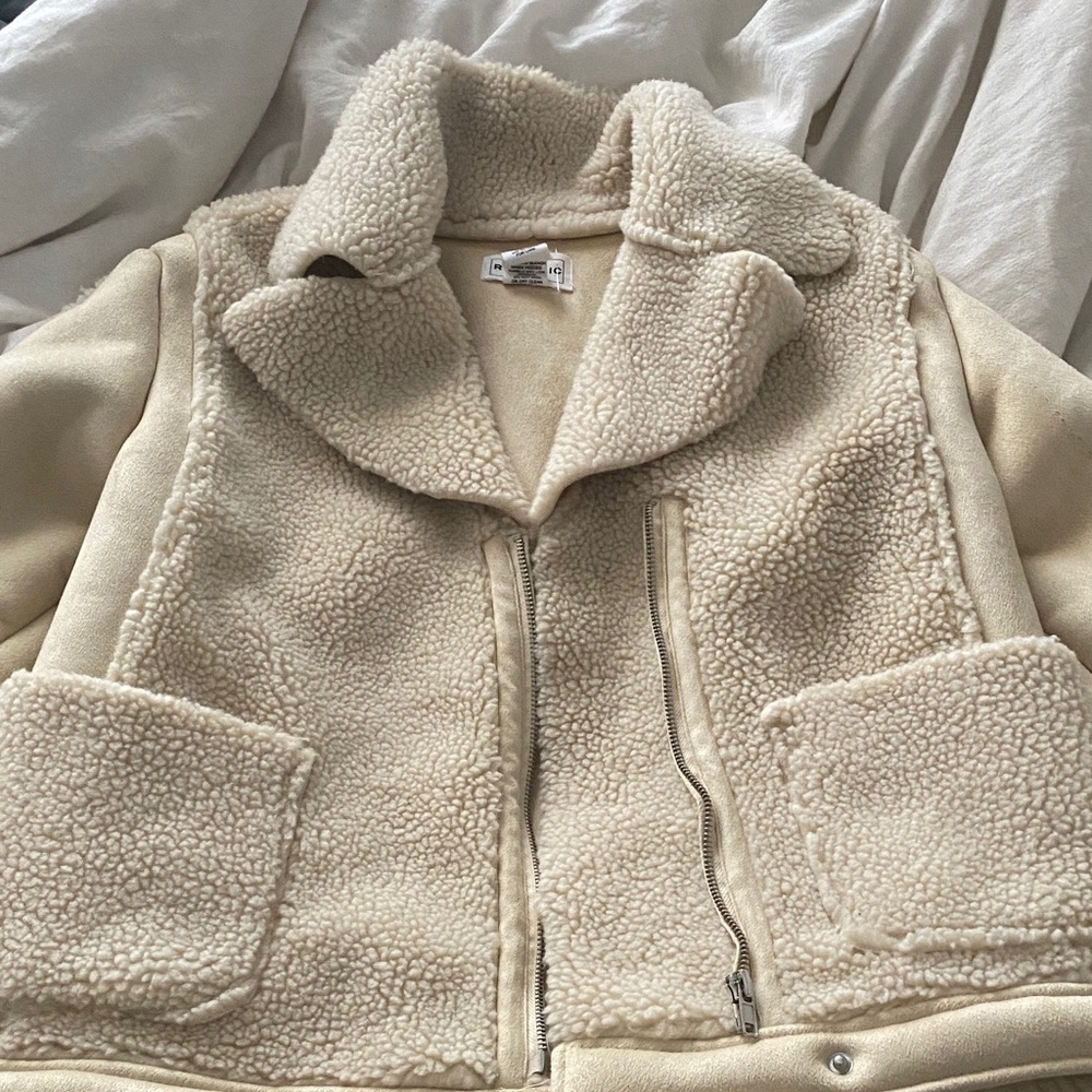 For The Republic Cream Teddy Jacket
